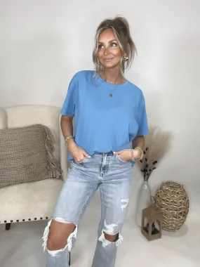 Boyfriend Tee// Blue
