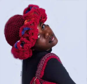 Cherry ruffled Hat (hat only)