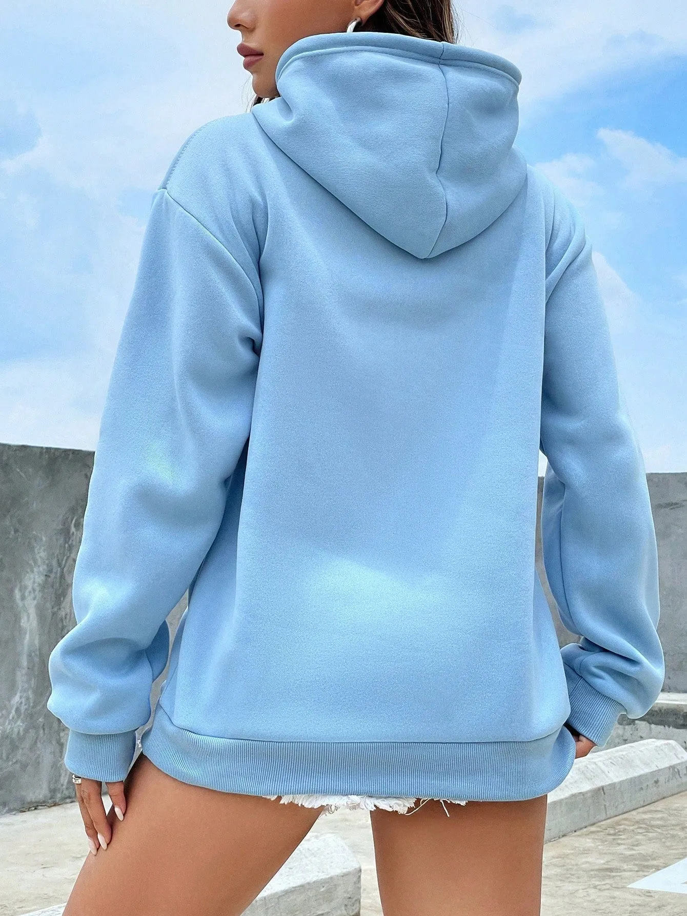 Front Pocket Drawstring Hoodie