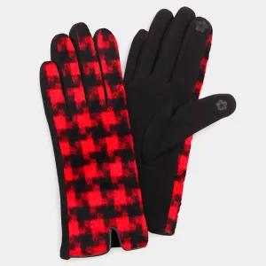 iLLASPARKZ HOUNDSTOOTH BUFFALO CHECKERED SMART GLOVES