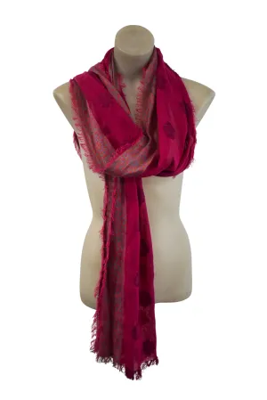 Lotus flower fuchsia shawl
