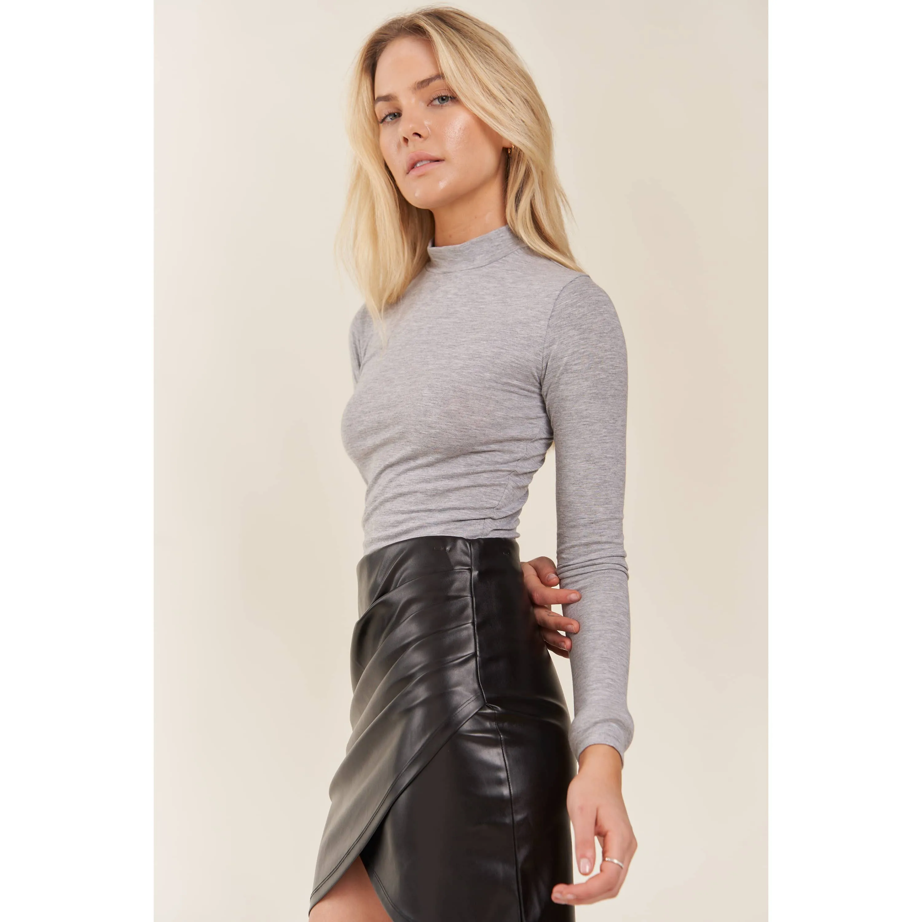 Mock Neck Lightweight Knit