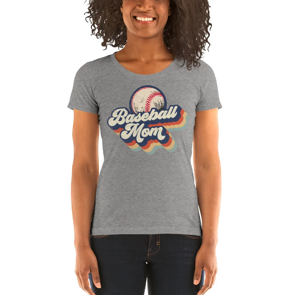 Retro Baseball Mom Ladies' short sleeve t-shirt