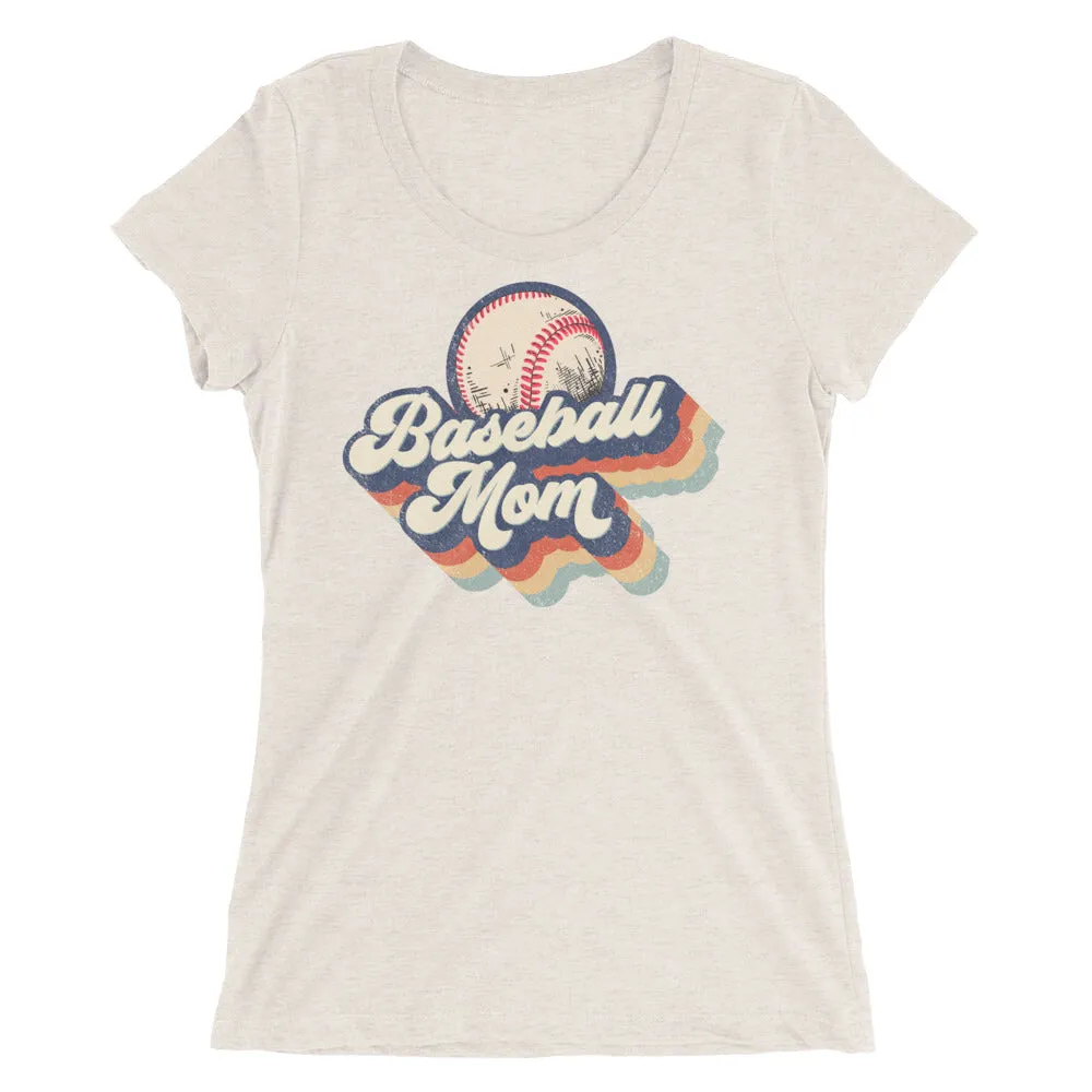Retro Baseball Mom Ladies' short sleeve t-shirt