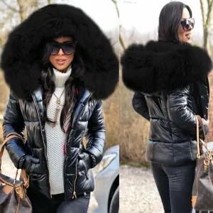 Short women's down coat