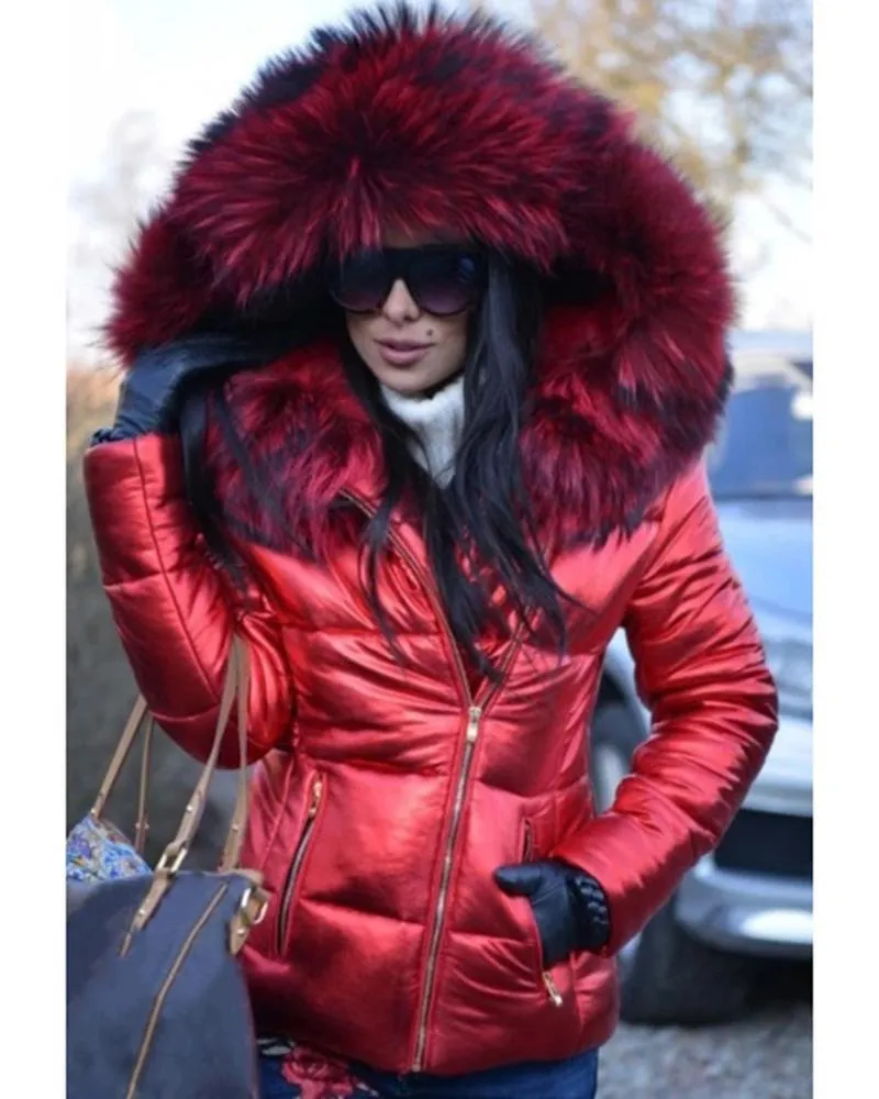 Short women's down coat