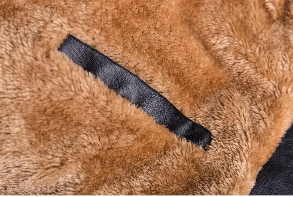 West Louis PU Leather Tactical Army Bomber Jacket