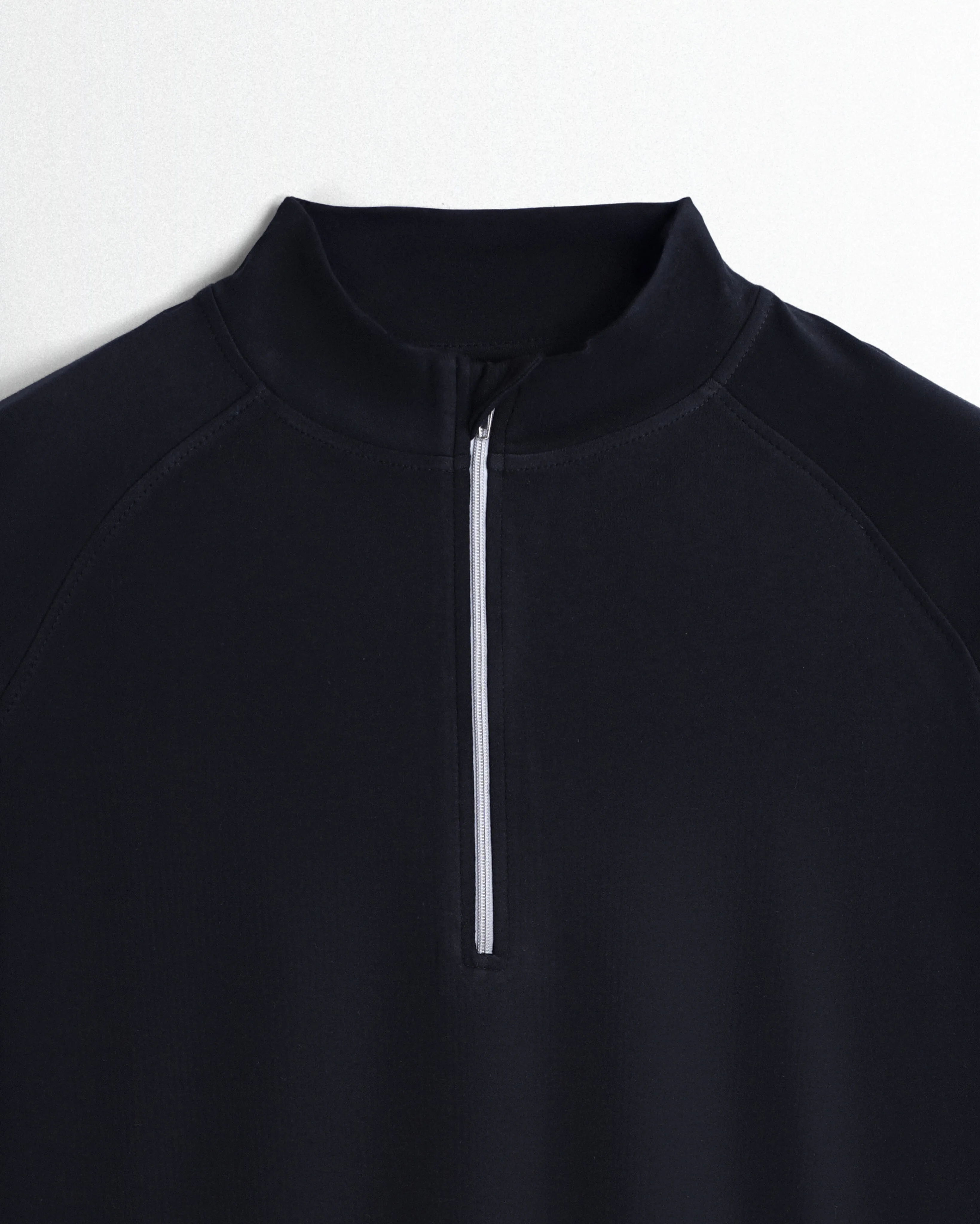 Womens Hineck Zipper Black Full Sleeve